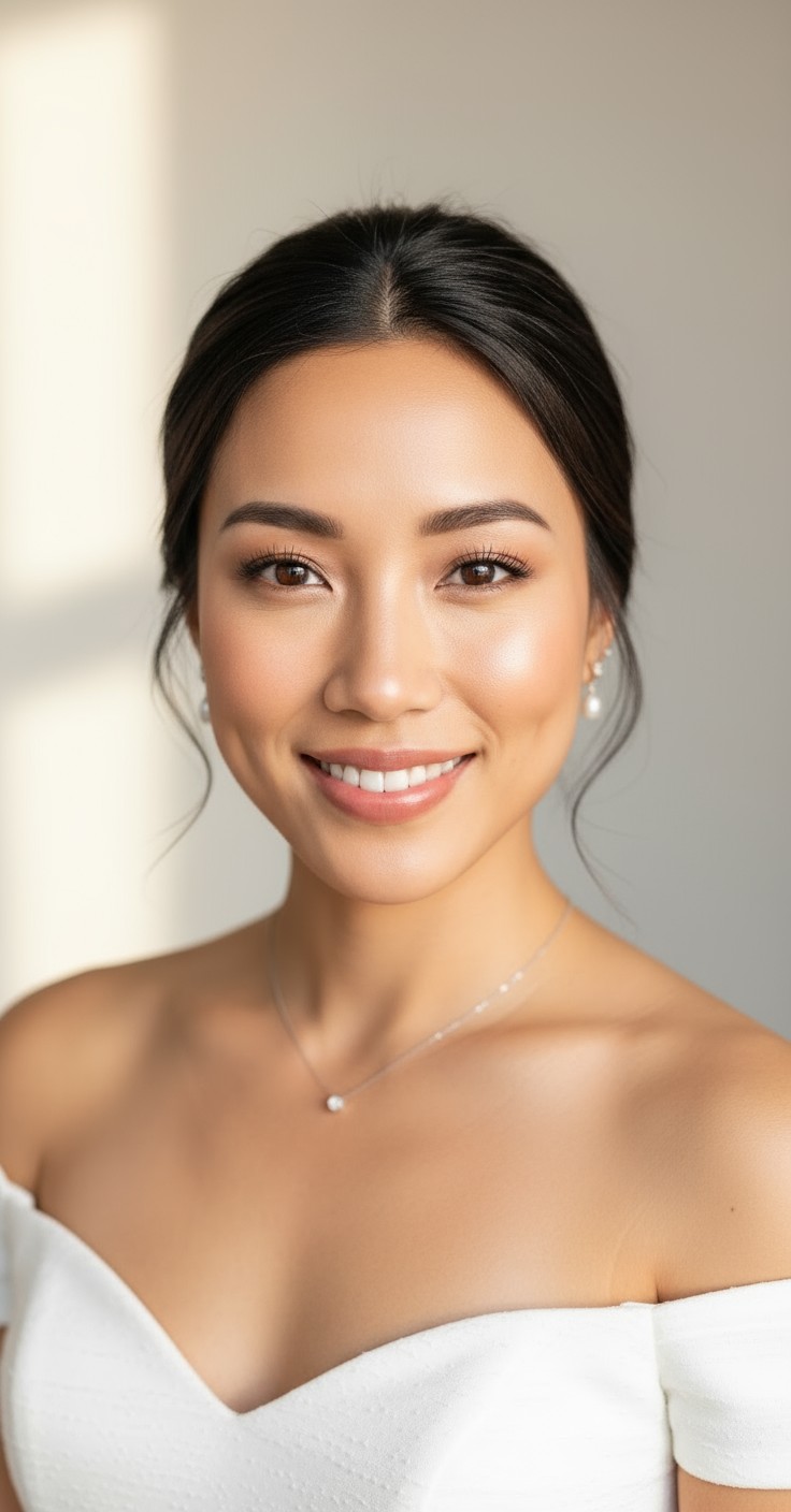 After Messy Updo Bridal Hair